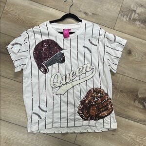Queen of sparkles baseball tee